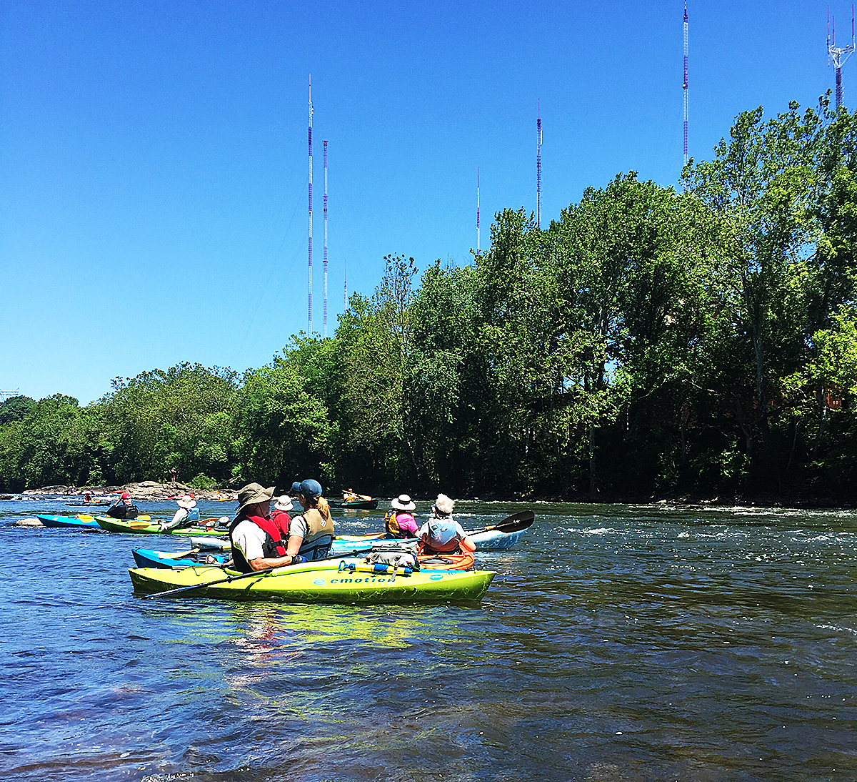Schuylkill River boaters paddle the waters just below Flat Rock Dam. Issues with water quality in Rio de Janeiro, home of the 2016 Summer Olympics, have local water sport enthusiasts thinking about the value of clean water.