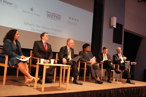 The panel at Value of Water Coalition's WHYY forum.