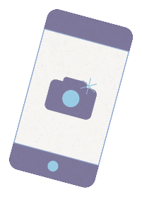 smart phone with camera icon