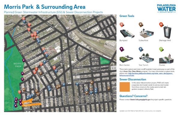 Map of Morris Park area projects