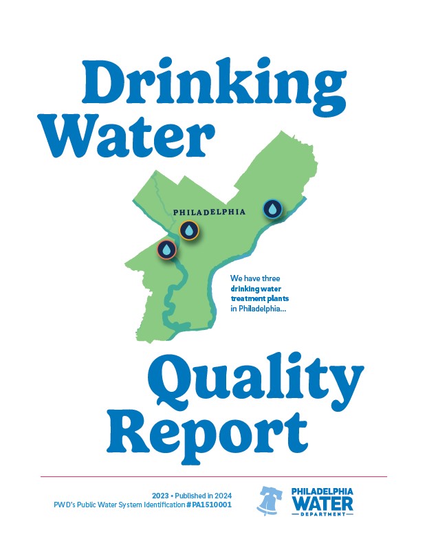 Cover page of PWD's 2023 Drinking Water Quality Report