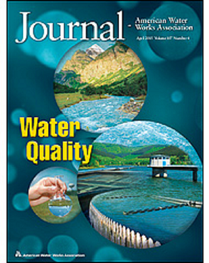 The April cover of the Journal - American Water Works Association. Credit: AWWA