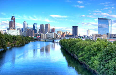 Schuylkill River and Philadelphia skyline