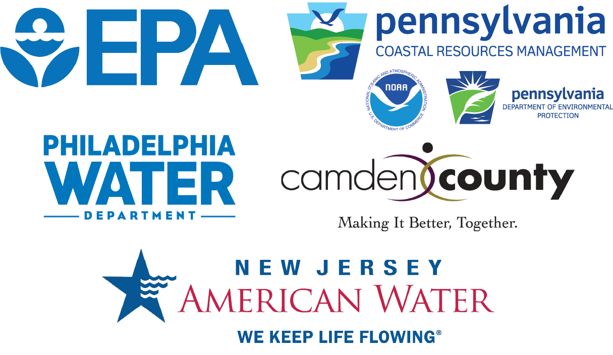 2024 Delaware River Festival Sponsors include the US Environmental Protection Agency (EPA), Pennsylvania Costal Resources Management, National Oceanic and Atmospheric Administration (NOAA), Pennsylvania Department of Environmental Protection (PA DEP), Philadelphia Water Department (PWD), Caden County, and American Water New Jersey.