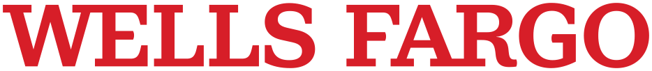 Wells Fargo (their logo is the name written in all caps in a red, slab-serif font.)
